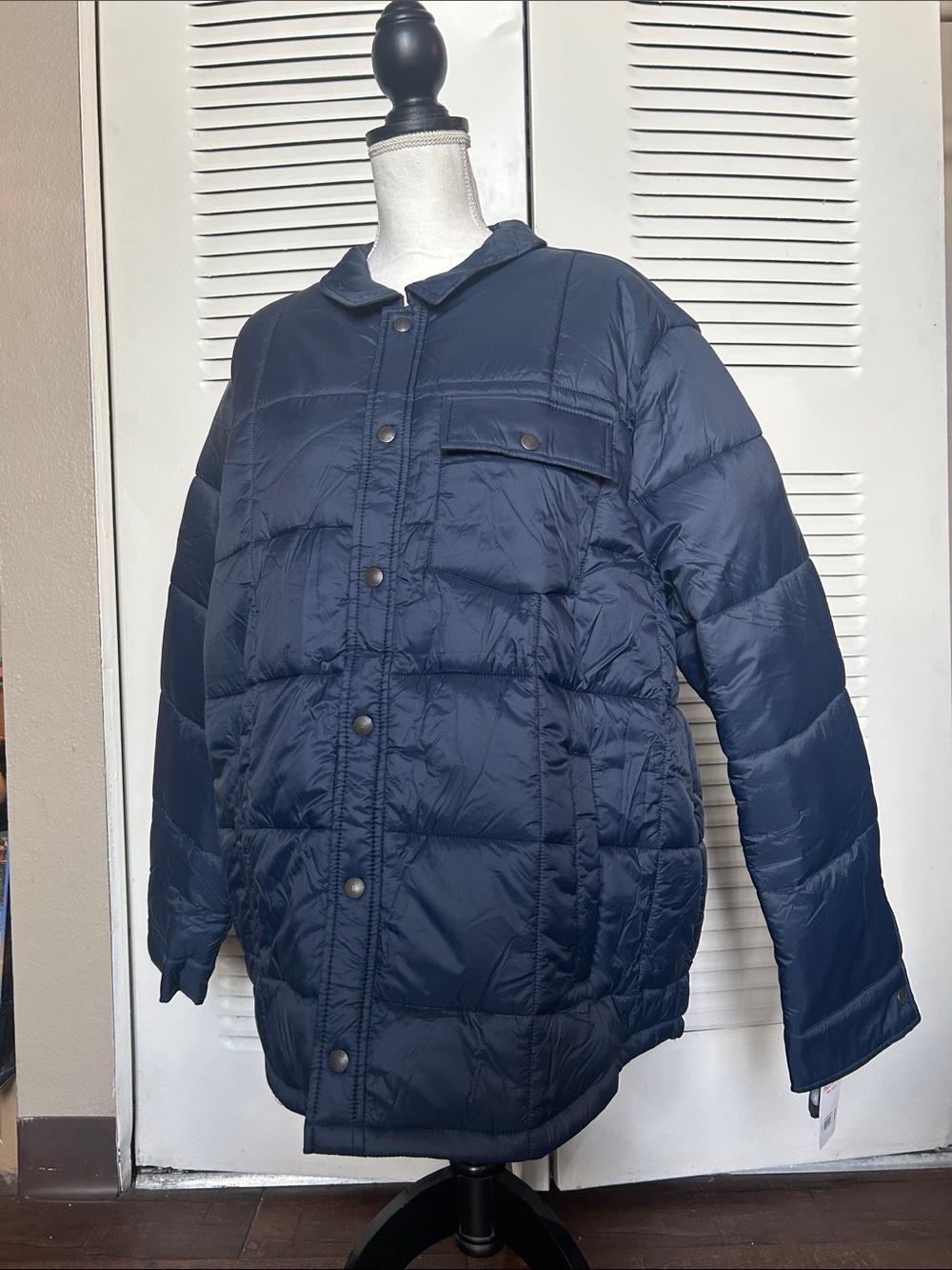Lucky Brand Men's Navy Quilted Puffer Jacket